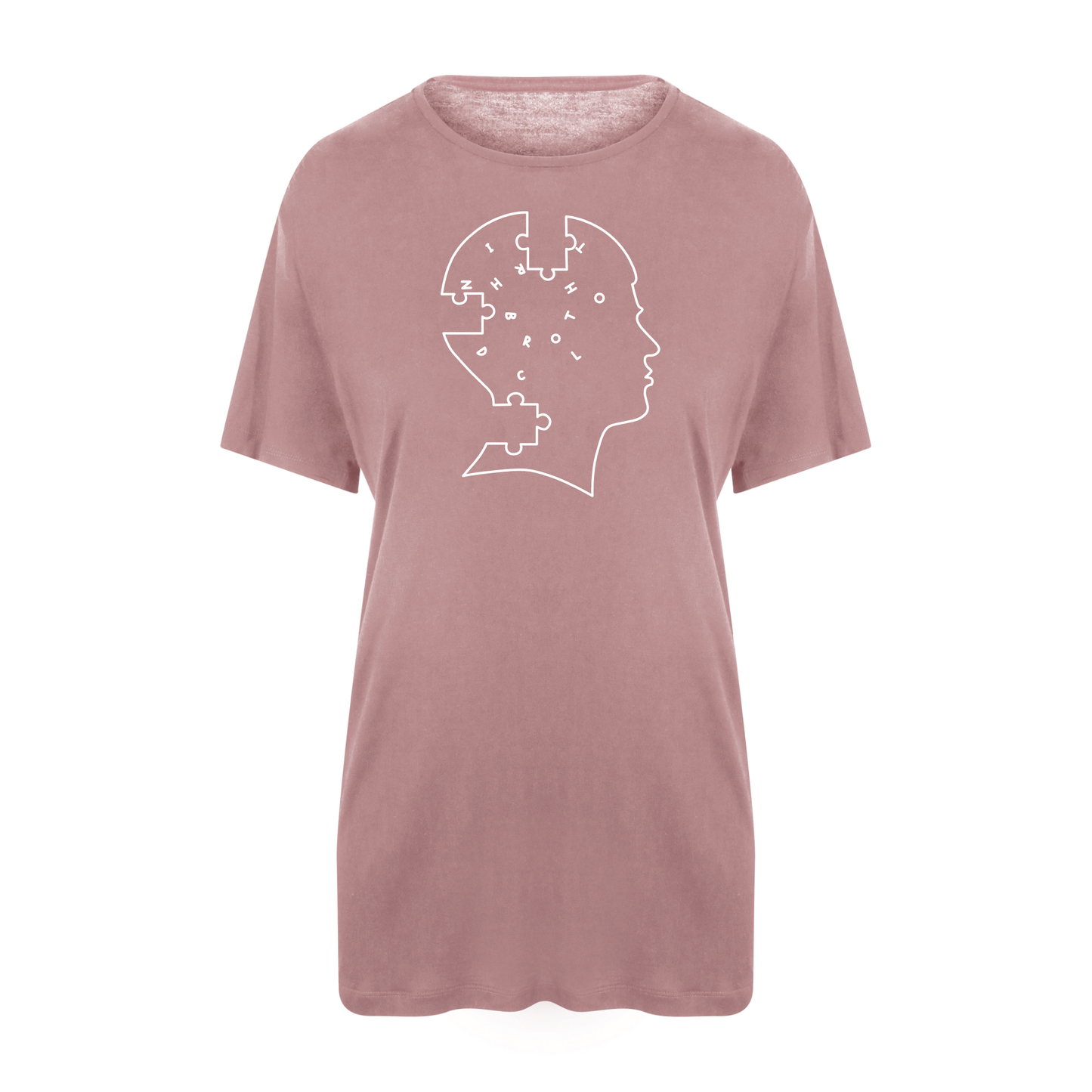 Pieces of Mind Recycled Tee - Dusty Pink image 0