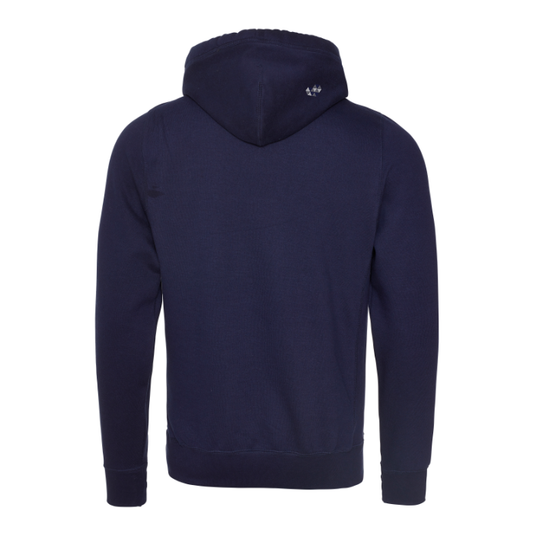Bold Heart Cross Neck Hoodie - Navy image 1