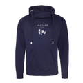 Bold Heart Cross Neck Hoodie - Navy image 0