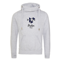 Big Heart Cross Neck Hoodie - Grey image 0
