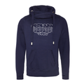 Fist Bump Cross Neck Hoodie - Navy image 0
