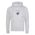 Bold Heart Cross Neck Hoodie - Grey image 0
