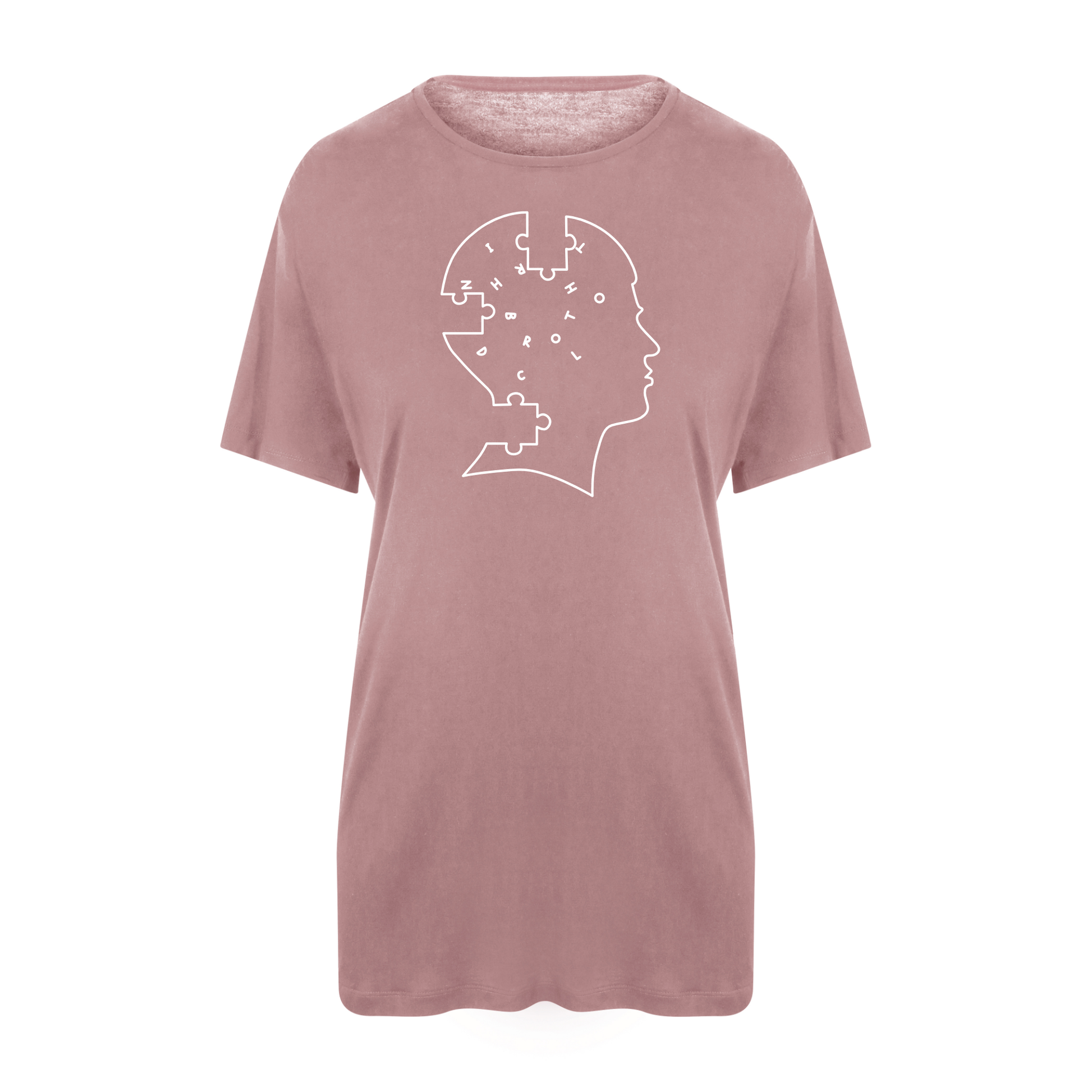 Pieces of Mind Recycled Tee - Dusty Pink image 0