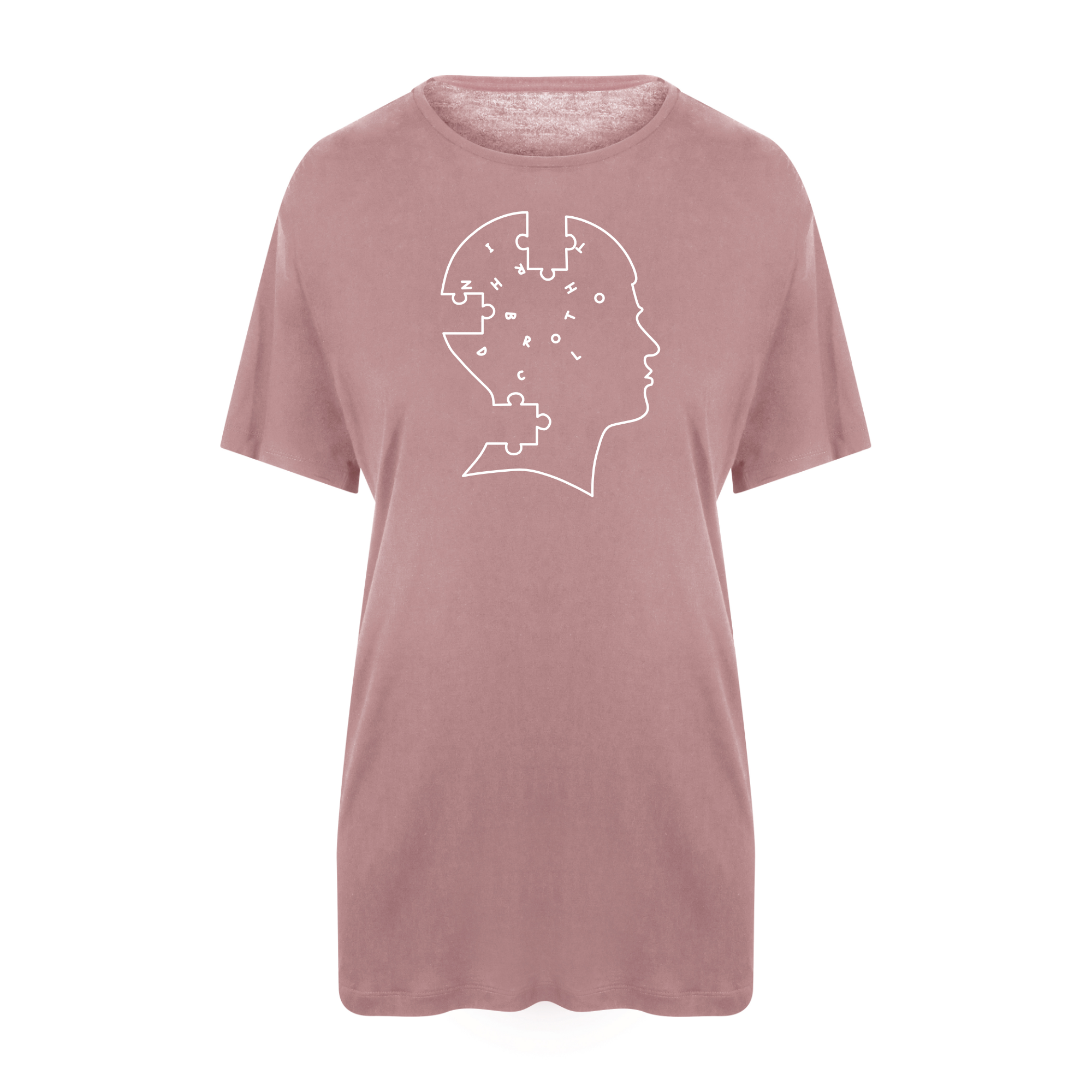 Pieces of Mind Recycled Tee - Dusty Pink image 0