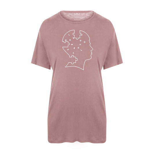 Pieces of Mind Recycled Tee - Dusty Pink image 0