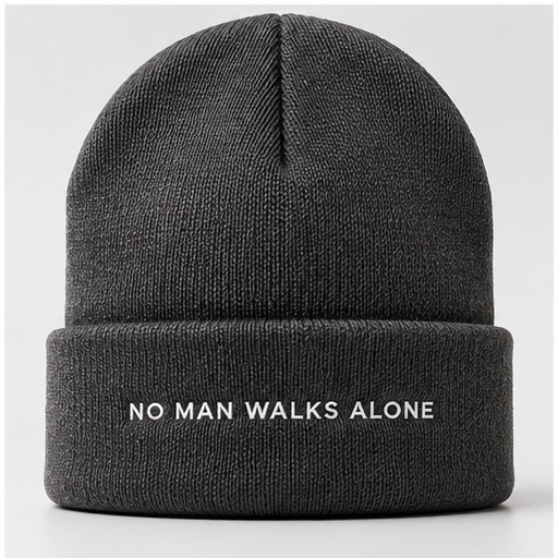 Brother Hoods Embroidered Beanie – No Man Walks Alone.