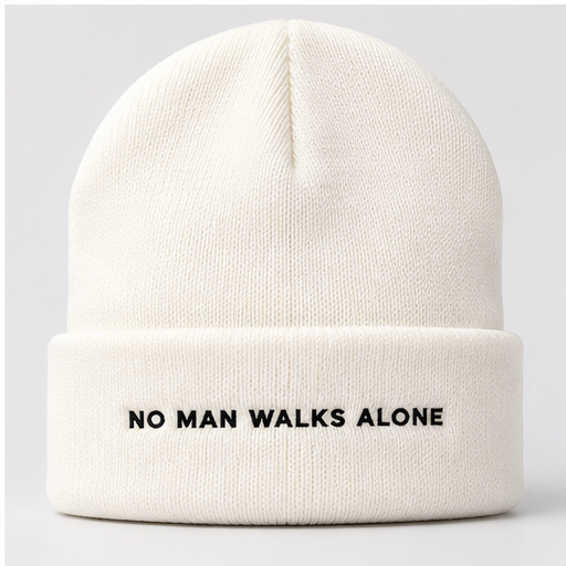 Brother Hoods Embroidered Beanie – No Man Walks Alone.