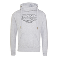 Fist Bump Cross Neck Hoodie - Heather Grey image 0