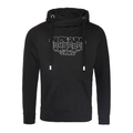 Fist Bump Cross Neck Hoodie - Black image 0