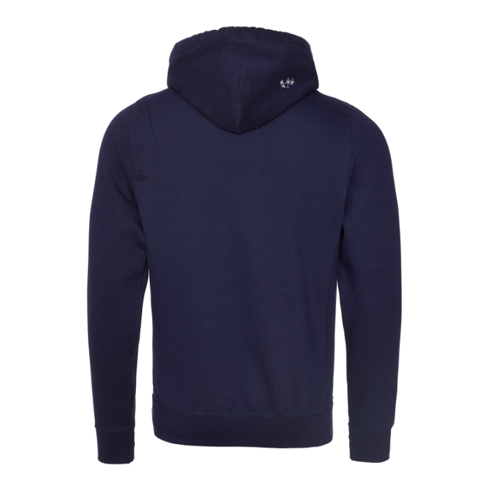 Bold Heart Cross Neck Hoodie - Navy image 1