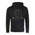 Pieces of Mind Cross Neck Hoodie - Black image 0