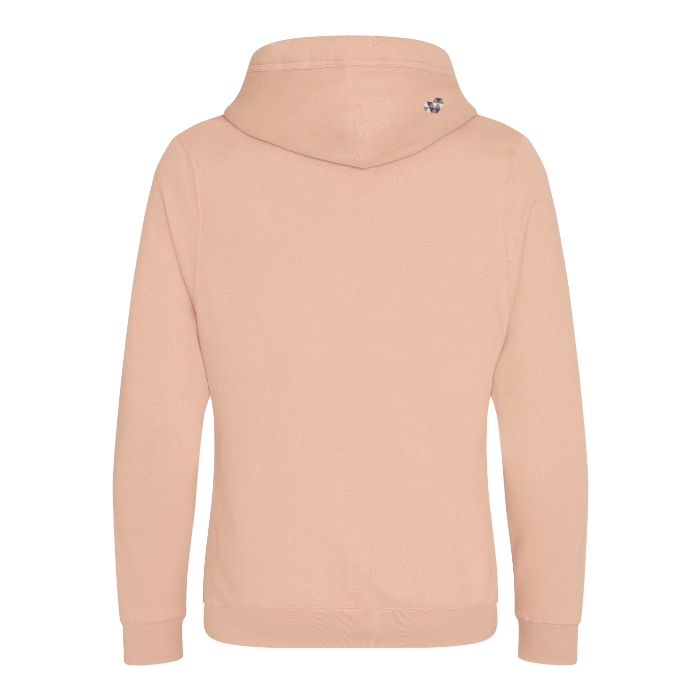 Bold Heart Cross Neck Hoodie - Nude image 1