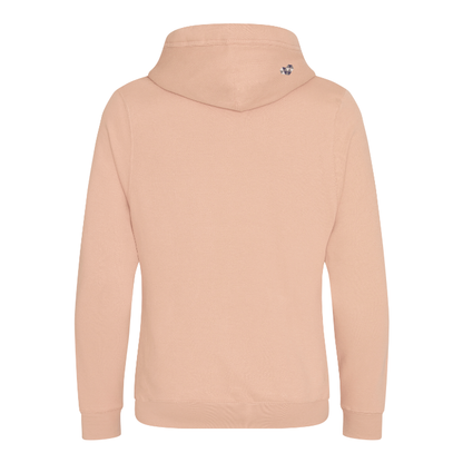 Bold Heart Cross Neck Hoodie - Nude image 1